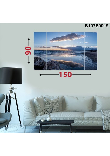 15 Parçalı Dekoratif Ahşap Duvar Tablosu 87X145 cm B107B0019