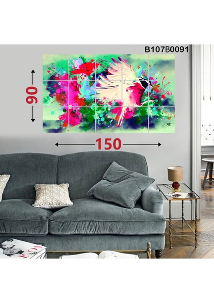 15 Parçalı Dekoratif Ahşap Duvar Tablosu 87X145 cm B107B0091
