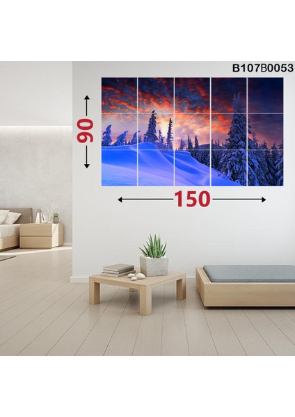 15 Parçalı Dekoratif Ahşap Duvar Tablosu 87X145 cm B107B0053
