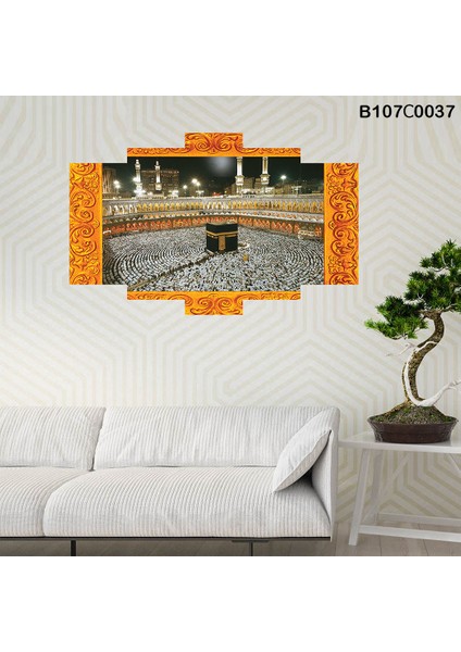 5 Parçalı Dekoratif Ahşap Duvar Tablosu 60X95 cm B107C0037