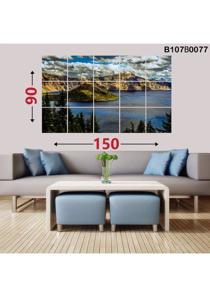 15 Parçalı Dekoratif Ahşap Duvar Tablosu 87X145 cm B107B0077