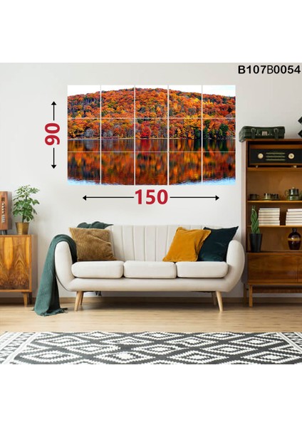 15 Parçalı Dekoratif Ahşap Duvar Tablosu 87X145 cm B107B0054