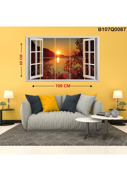 5 Parçalı Dekoratif Ahşap Duvar Tablosu 60X100 cm B107Q0087