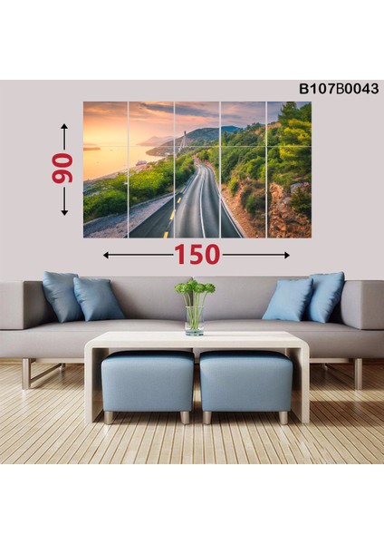 15 Parçalı Dekoratif Ahşap Duvar Tablosu 87X145 cm B107B0043