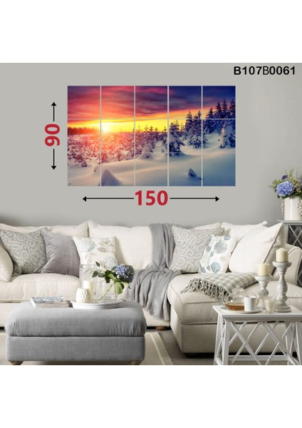 15 Parçalı Dekoratif Ahşap Duvar Tablosu 87X145 cm B107B0061