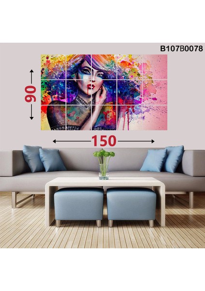 15 Parçalı Dekoratif Ahşap Duvar Tablosu 87X145 cm B107B0078