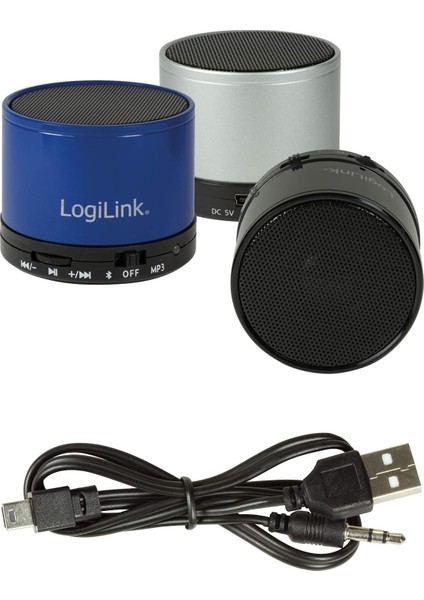 SP0051 Bluetooth Hoparlör 3W RMS Güç, Kablolu ve Kablosuz Bağlantı, Gümüş Renk, Kompakt Taşınabilir Tasarım modelleri