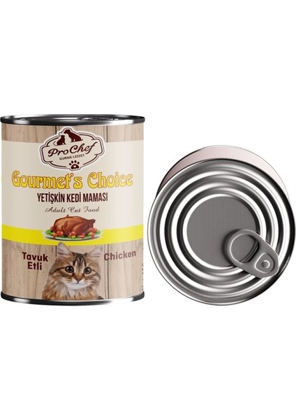 16 Adet Gourmet's Choice Yetişkin Kedi Maması | 415 gr Tavuk Etli Konserve Yaş Mama