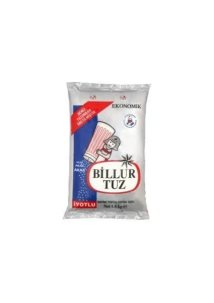 Billur İyotlu Tuz 1,5 kg