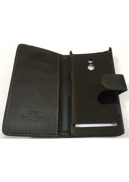 Sony Xperia P LT22I Kartlıklı Cüzdan Kapaklı Kılıf