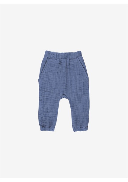 Cocoon %100 Pamuk 4 Kat Müslin Çocuk Pantolonu Indigo
