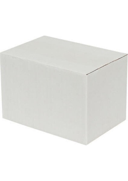 20x10x10 cm Tek Oluklu Koli Beyaz 10 Adet