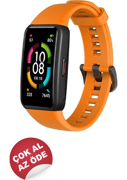 Huawei Band 6 ve Honor Band 6 Uyumlu Soft Silikon Kordonu