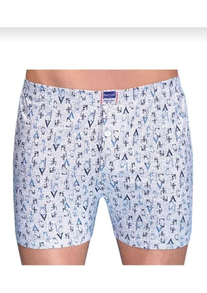 1053 Erkek Desenli Boxer %100 Pamuklu 3 Lü Paket