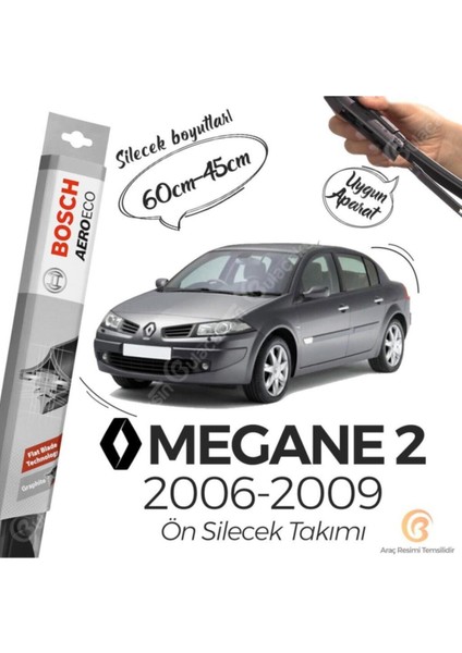 Renault Megane 2 2006-2009 Ön Muz Silecek Takımı