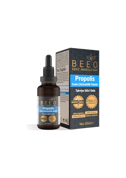 Beeo Propolis Suda Çözünebilir Damla 20 ml