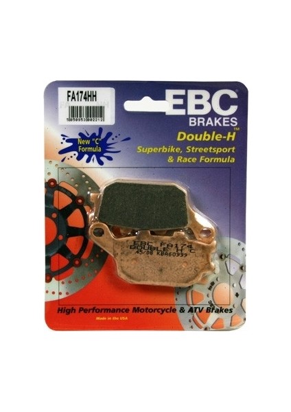 Yamaha Mt-09 Arka Fren Balatası Ebc FA174HH Sinterli Balata