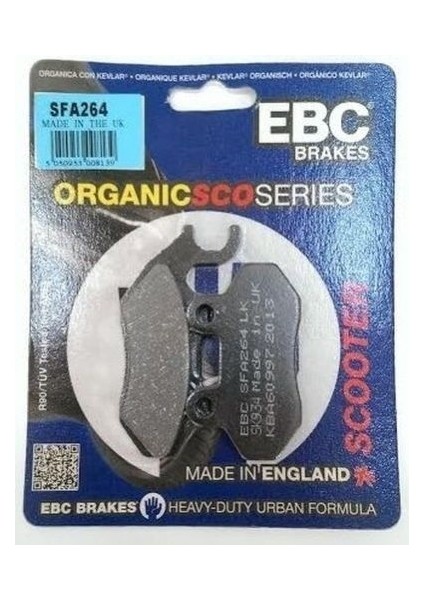 Sym Hd Evo 200 Ön Fren Balatası Ebc SFA264 Balata