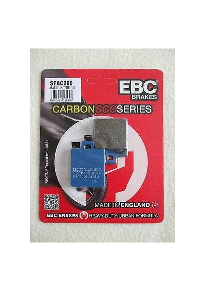 Sym Symphony St 200I Arka Fren Balatası Ebc SFAC260 Karbon Balata