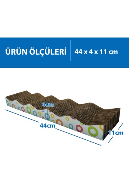 Doğal Kedi Otlu Kedi Tırmalama Kartonu 44 Cm HR2020C