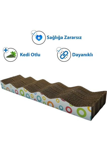 Doğal Kedi Otlu Kedi Tırmalama Kartonu 44 Cm HR2020C