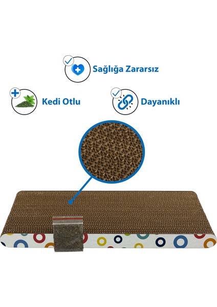 Doğal Kedi Otlu Kedi Tırmalama Kartonu 37 Cm HR2017C modelleri