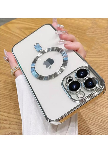 iPhone 12 Pro Uyumlu Kılıf Magsafe Şarj Özellikli Kamera ve Lens Korumalı Esnek Silikon Dempre Case
