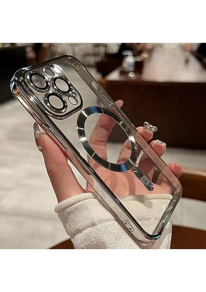 iPhone 11 Pro Uyumlu Kılıf Magsafe Şarj Özellikli Kamera ve Lens Korumalı Esnek Silikon Dempre Case