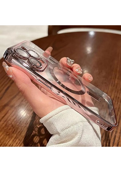 iPhone 11 Pro Max Uyumlu Kılıf Magsafe Şarj Özellikli Kamera ve Lens Korumalı Esnek Silikon Dempre Case