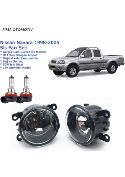 Camlı Sağ+Sol Nissan Navara 1998 Sis Farı Seti