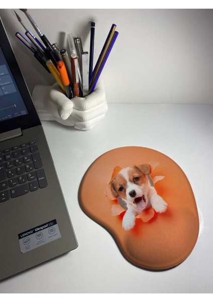 3D Köpüş Desenli Bilek Destekli Mouse Pad