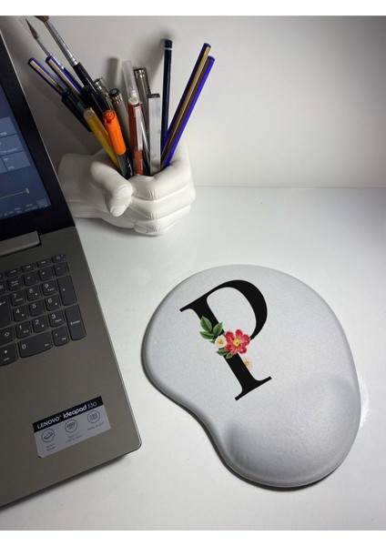 Harf Bakılı Bilek Destekli Mouse Pad