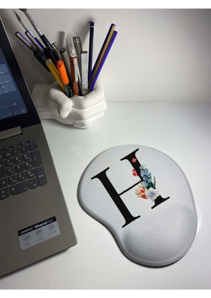 Harf Bakılı Bilek Destekli Mouse Pad