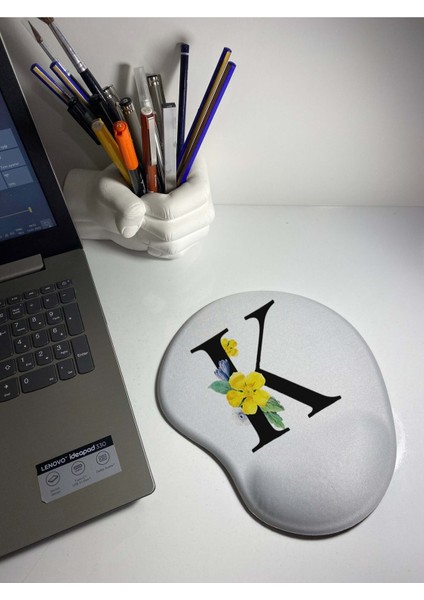 Harf Bakılı Bilek Destekli Mouse Pad