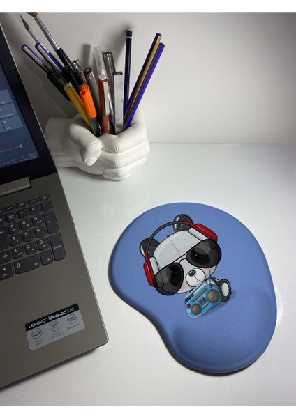 Panda Desenli Bilek Destekli Mouse Pad