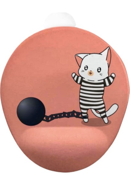 Şirin Suçlu Kedi Bilek Destekli Mouse Pad