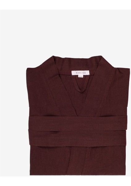 Serenity Keten Kimono Bordo indirimleri