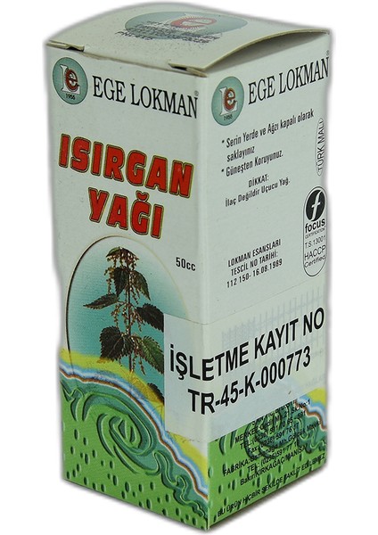 Ege Lokman Isırgan Yağı 50 ml