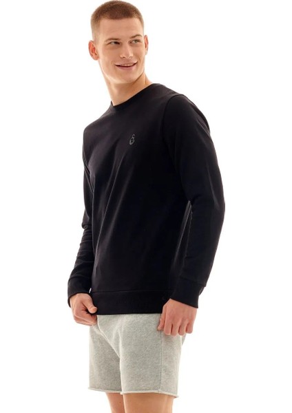 Galatasaray Lisanslı Erkek Basic Siyah Sweatshirt modelleri