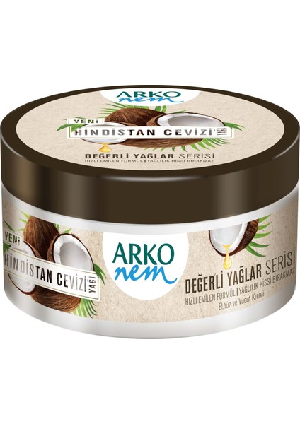 Nem Değerli Yağlar Hindistan Cevizi Yağlı Krem 250 ml