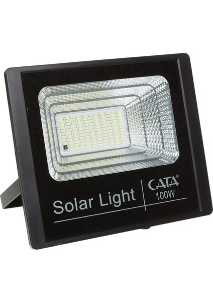 Kılıçaslan Shop CT-4648 100W 6400K Kumandalı LED Solar Projektör, Beyaz