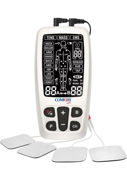 Comfort Plus R-C4A Şarj Edilebilir Tens Ems Masaj Cihazı