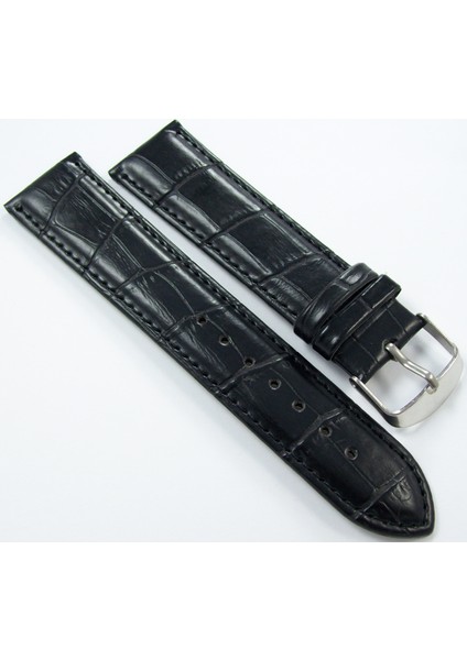 Siyah Suni Deri Saat Kordonu 18MM Saat Kayışı Dikişli Vinleks Kol fiyatları
