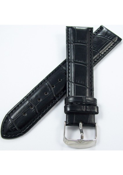 Siyah Suni Deri Saat Kordonu 18MM Saat Kayışı Dikişli Vinleks Kol modelleri