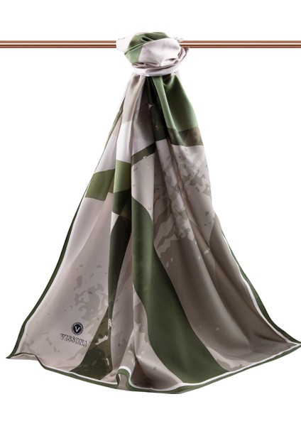 Kadın Lüks Medine Ipeği Şal Bej - Haki fiyatları