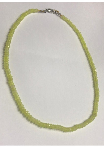 Peridot Taşı Faset Kesim 40 cm Kolye