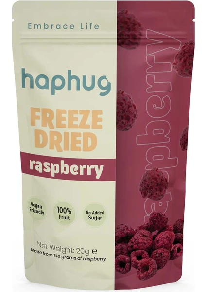 HapHug Freeze Dried Frambuaz  (Dondurularak Kurutulmuş) - Freeze Dry Meyve Kurusu 20gr