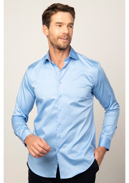 Slim Fit Koton Saten Premium Seri Erkek Gömlek fiyatları