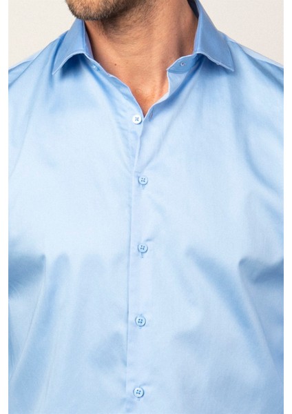 Slim Fit Koton Saten Premium Seri Erkek Gömlek modelleri