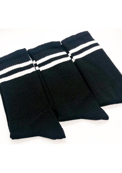 Unisex 3'lü Siyah Fitilli Tenis Çorabı fiyatları